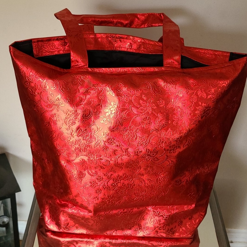 NWT red embellished tote by elegant additions